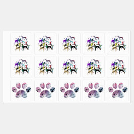 Honden en poten labels