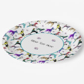 Honden en poten papieren bordje (Gekanteld)