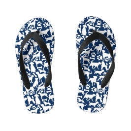 Honden en poten patroon 02.b DBlue BG Kinder Teenslippers