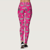Honden en poten patroon 03.b BPink BG Leggings (Achterkant)