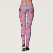 Honden en poten patroon 03.b Roze BG Leggings (Achterkant)
