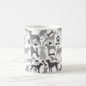 Honden en poten patroon 03.b White BG Cust Koffiemok (Center)