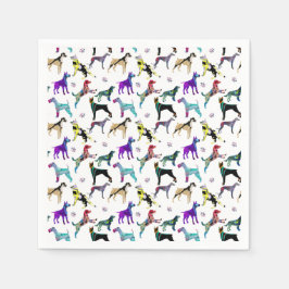 Honden en poten servet