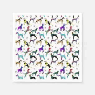 Honden en poten servet