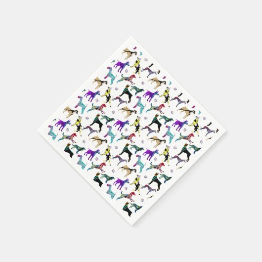 Honden en poten servet (Hoek)