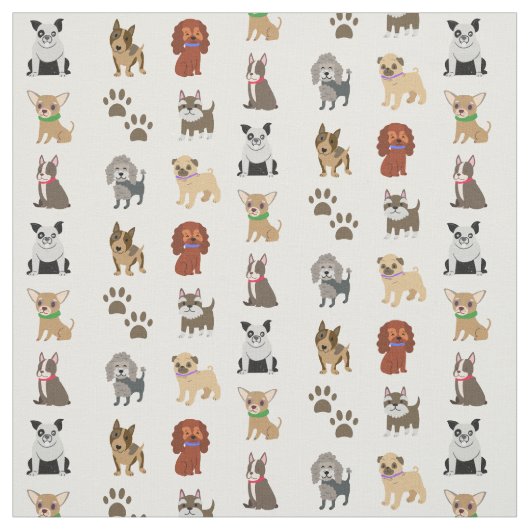 Honden en poten stof (Swatch)