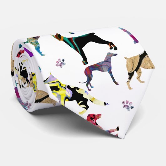 Honden en poten stropdas (Opgerold)