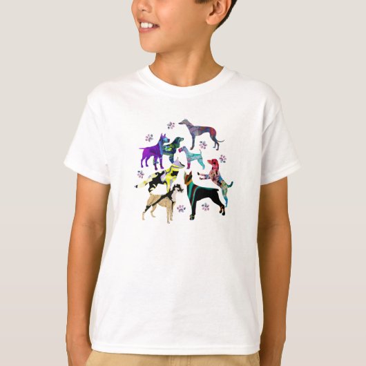 Honden en poten t-shirt (Voorkant)