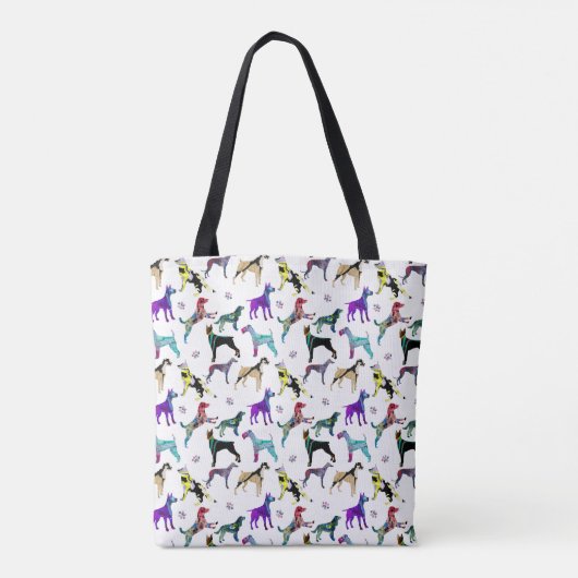 Honden en poten tote bag (Achterkant)