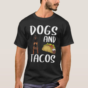 Honden en Tacos Black en Tan Coonhound Mexican Foo T-shirt
