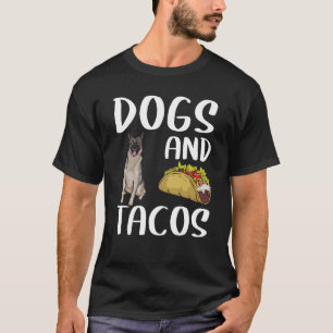 Honden en tacos Noors Elkhound Mexicaans voedsel T-shirt