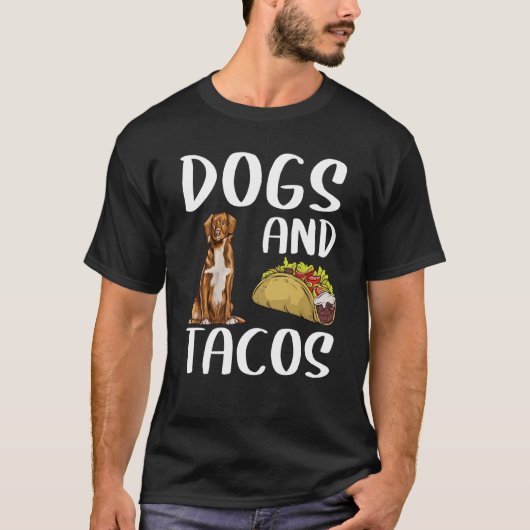 Honden en tacos Nova Scotia Duck Tolling Retriever T-shirt (Voorkant)