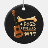 Honden en Ukulele maken me gelukkig Keramisch Ornament (Achterkant)