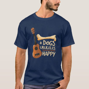 Honden en Ukulele maken me gelukkig T-shirt