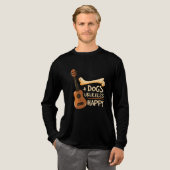 Honden en Ukulele maken me gelukkig Tri-Blend Shirt (Voorkant)