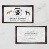 Honden en varkens | Marmer | Houtgrensgebied Visit Visitekaartje (Voorkant / Achterkant)