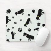 honden en voetafdrukken mousepad muismat (Met muis)
