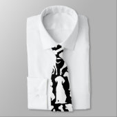 Honden en zwenuwpatroon 02.b Black BG Stropdas (Gebonden)