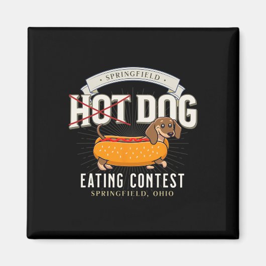 Honden eten in Springfield, Ohio Magneet (Voorkant)