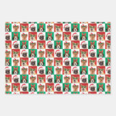 Honden Feestelijke Kerst Verpakking Papieren Blade Inpakpapier Vel (Voorkant 2)
