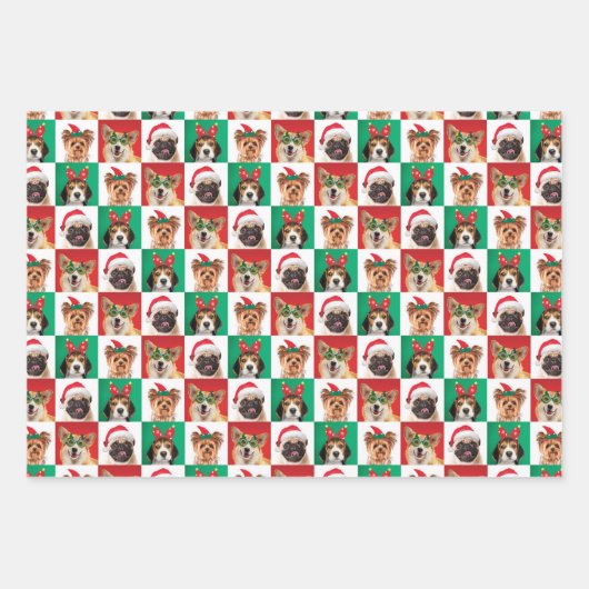 Honden Feestelijke Kerst Verpakking Papieren Blade Inpakpapier Vel (Voorkant)