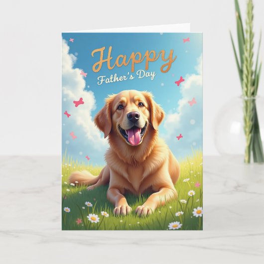 Honden Fijne Vaderdag Scene Kaart (Voorkant)