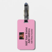 Honden foto bagage label - Mooie reistas label (Achterkant verticaal)