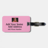 Honden foto bagage label - Mooie reistas label (Achterkant horizontaal)