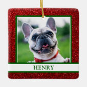 Honden Foto Keramisch Ornament (Voorkant)