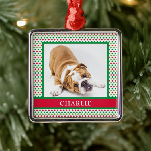 Honden Foto Metalen Ornament (Boom)