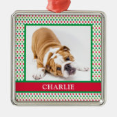Honden Foto Metalen Ornament (Voorkant)
