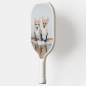 Honden Foto Monogrammed Namen Keepsake Pickleball Paddle (Links)