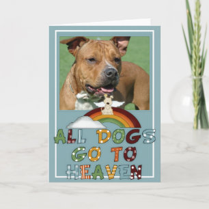 Honden gaan naar Heaven Photo Pet Sympathy Wenskaa Kaart