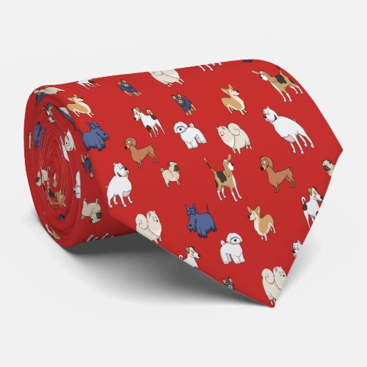 Honden Galore. Stropdas (Opgerold)