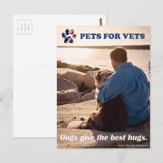 Honden geven de beste knuffels. briefkaart (Voorkant / Achterkant)