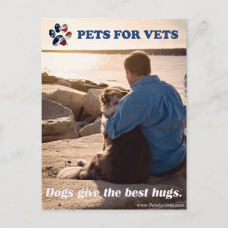 Honden geven de beste knuffels. briefkaart
