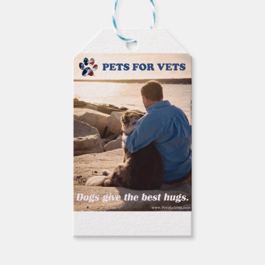 Honden geven de beste knuffels. cadeaulabel (Voorkant)