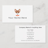 Honden gezicht label visitekaartje (Voorkant / Achterkant)