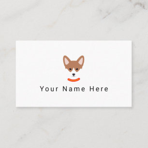 Honden gezicht label visitekaartje