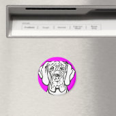 Honden Gezicht Magneet (Insitu (Vaatwasser))