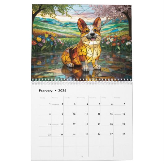 Honden Glas Kalender (Feb 2026)