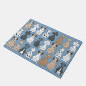 Honden glimlachen deurmat (Schuin)