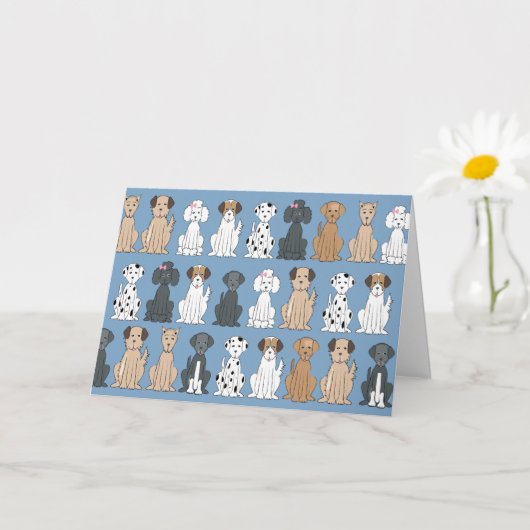 Honden glimlachen kaart (Kleine Plant)