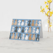 Honden glimlachen kaart (Gele Bloem)