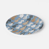 Honden glimlachen papieren bordje (Gekanteld)