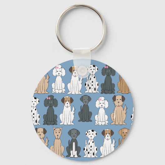 Honden glimlachen sleutelhanger (Voorkant)