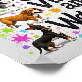 Honden, goede vibes en natte neuzen Speelse doodle Poster (Hoek)