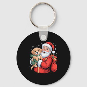 Honden Goud Retriever Puppy Sinterklaas Kerst Grap Sleutelhanger