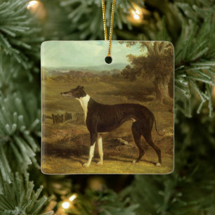 Honden, Greyhound en Spaniel, Doctor Fop by Herrin Keramisch Ornament