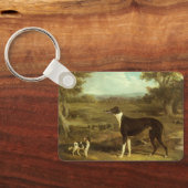 Honden, Greyhound en Spaniel, Doctor Fop by Herrin Sleutelhanger (Achterkant)